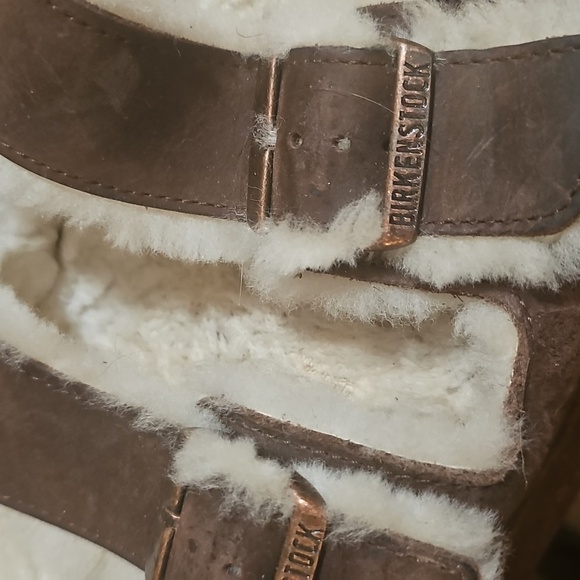 Birkenstock Mens Arizona Shearling Leather Sandals Size 12 - Picture 5 of 9